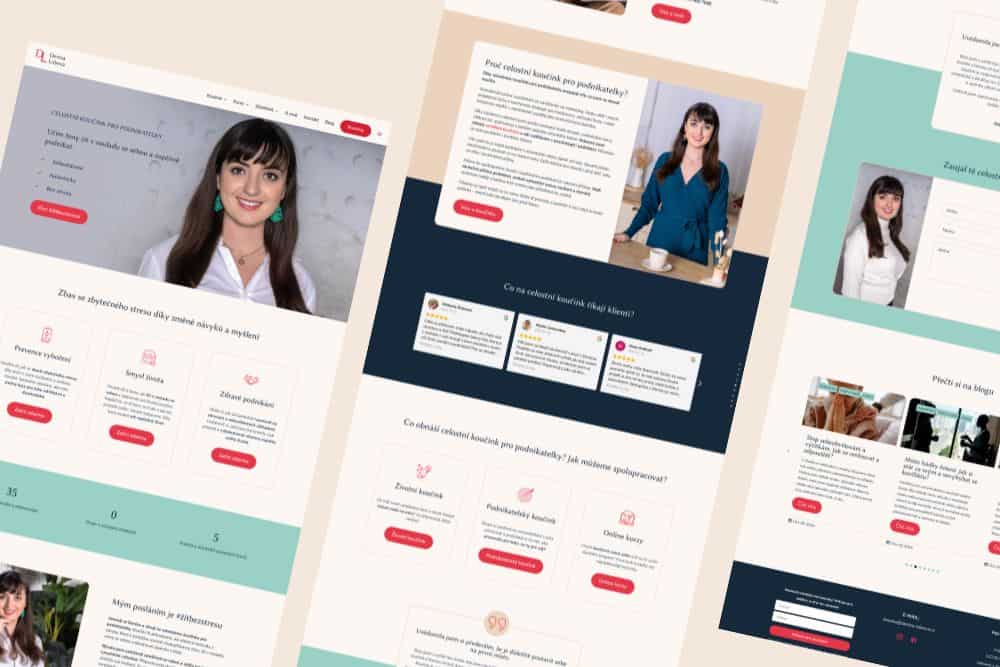 web pro kouče tvorba webu weby raz dva Tereza Bláhová